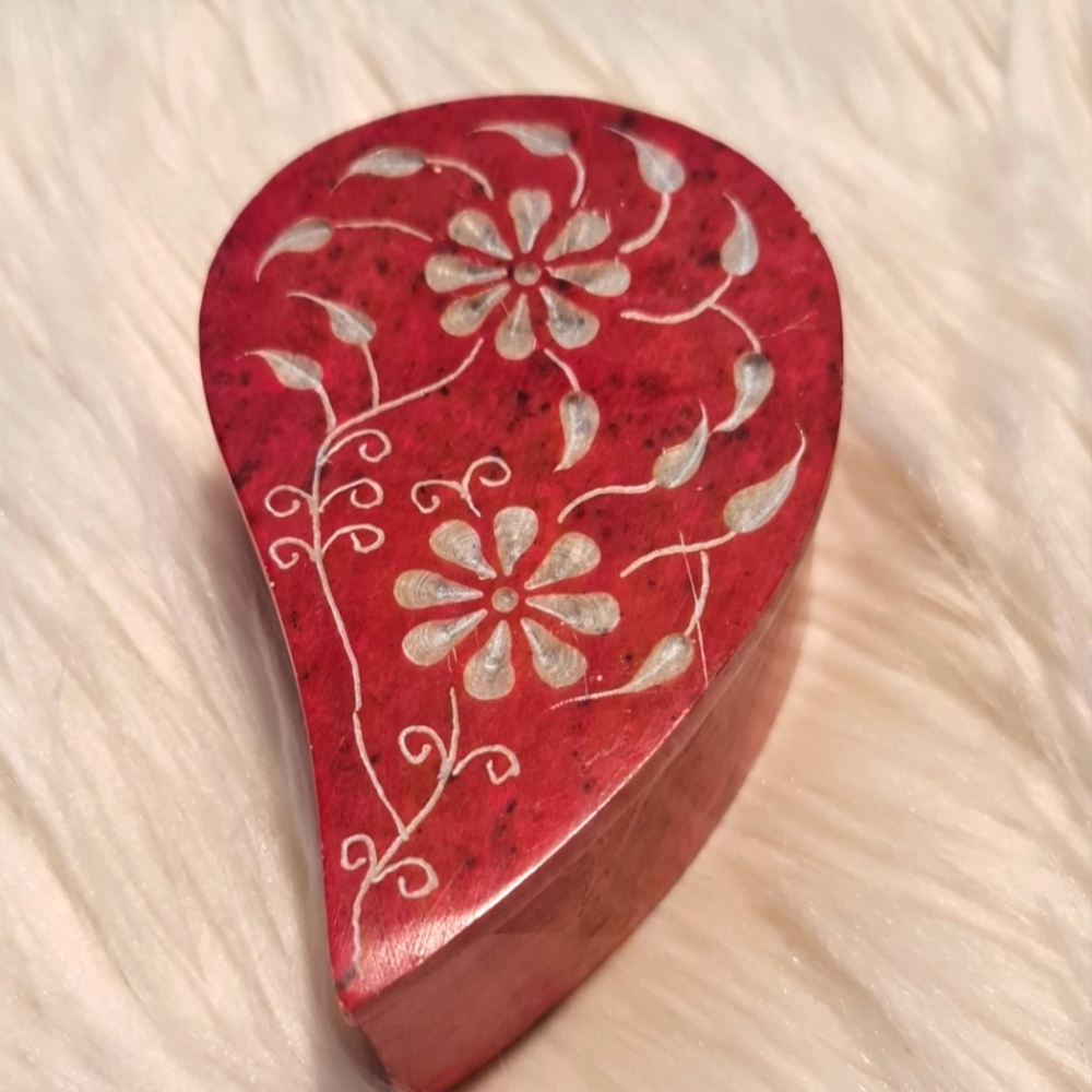 Vintage Soapstone Trinket Box